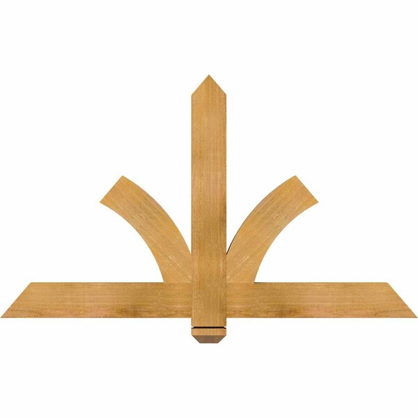 Ekena Millwork Redmond Rough Sawn Timber Gable Bracket, Western Red Cedar, 48"W x 28"H x 2"D x 4"F, 14/12 Pitch GBW048X28X0204RED00RWR - main
